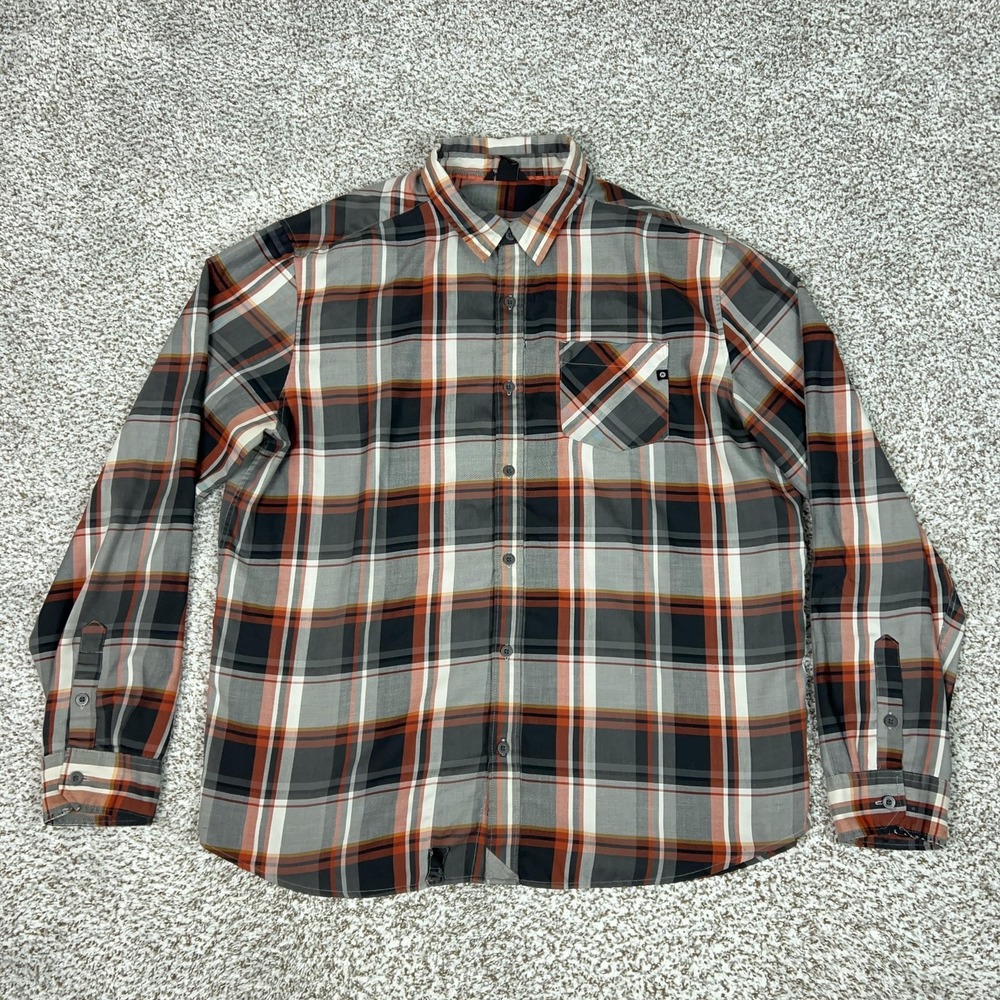 Marmot‎ Shirt Mens 2XL Multicolor Plaid Long Sleeve Button Outdoor Hiking Gorp